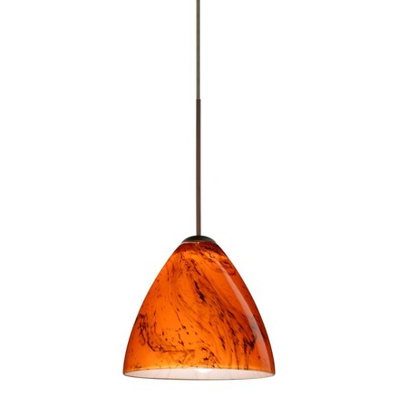 Besa Lighting Besa Pendant Mia Bronze Habanero 1x50W Halogen RXP-1779HB-BR